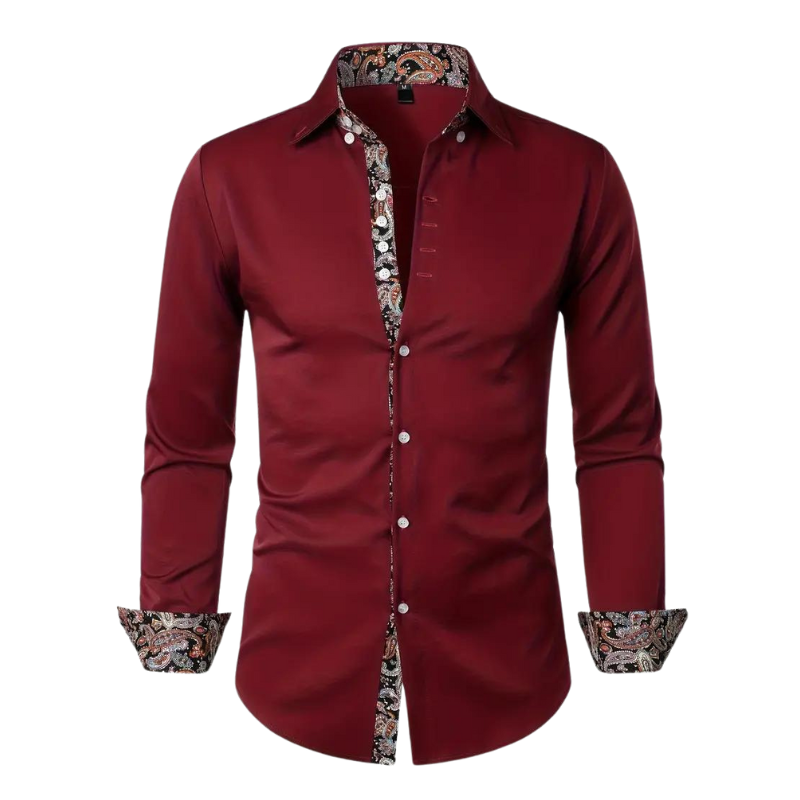 Men's Paisley Print Shirt - Relaxed Fit