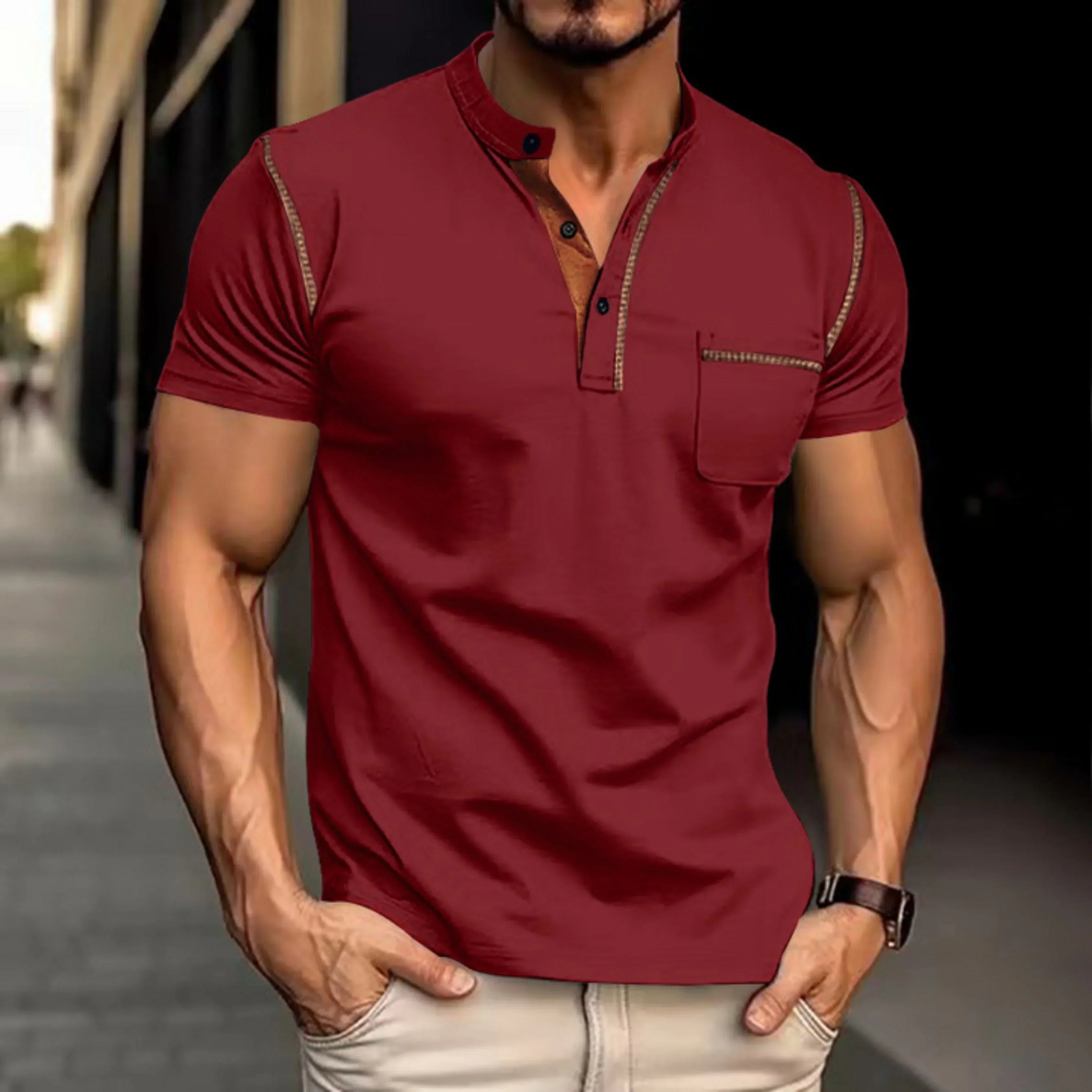 Men's Regular Fit Contrast Trim Polo Shirt - Casual Wear