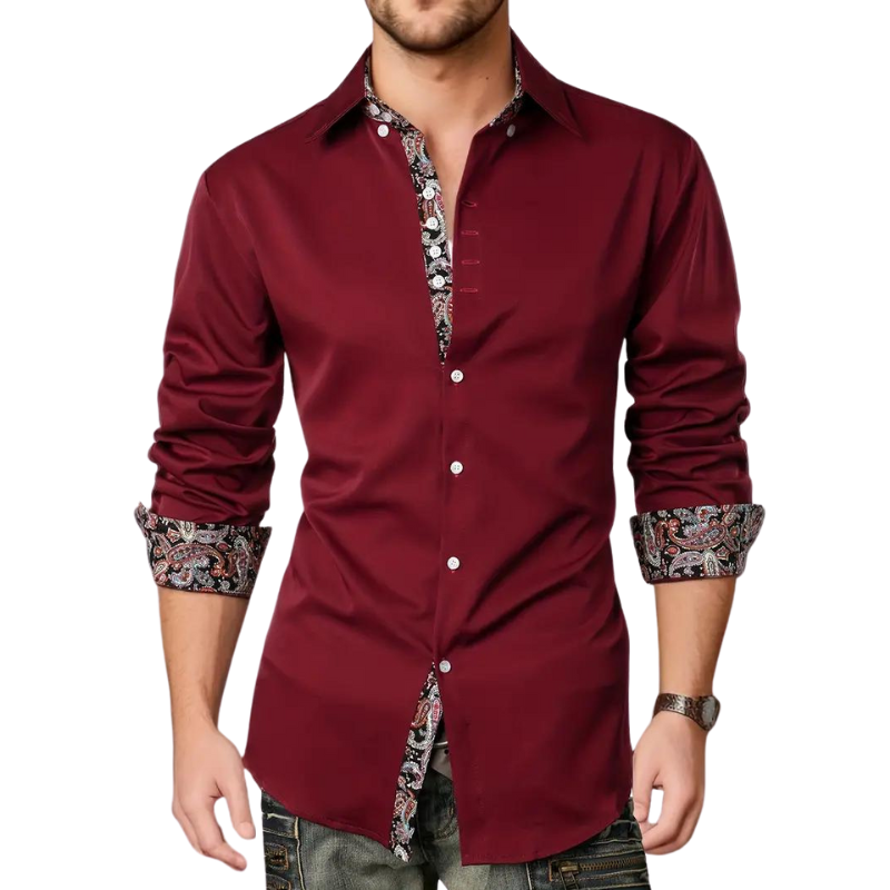 Men's Paisley Print Shirt - Relaxed Fit