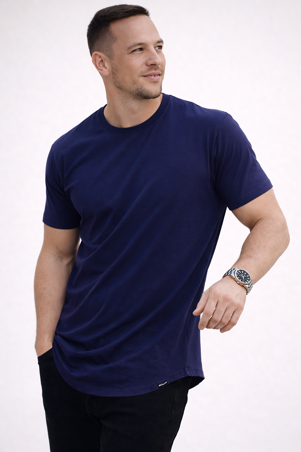 Men's Slim Fit Cotton Crew Neck T-Shirt - Casual Wear