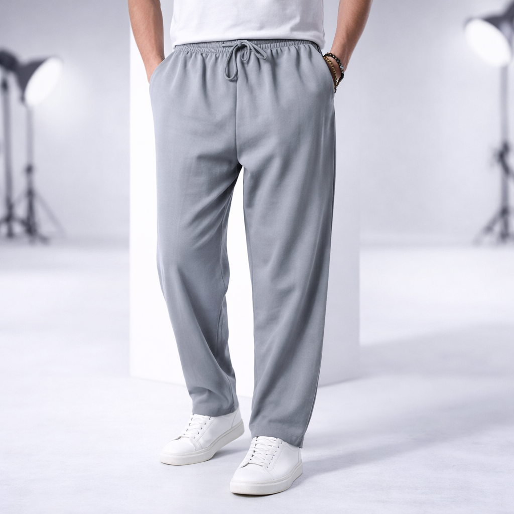 Men's Relaxed Fit Cotton Pants - Everyday Casual