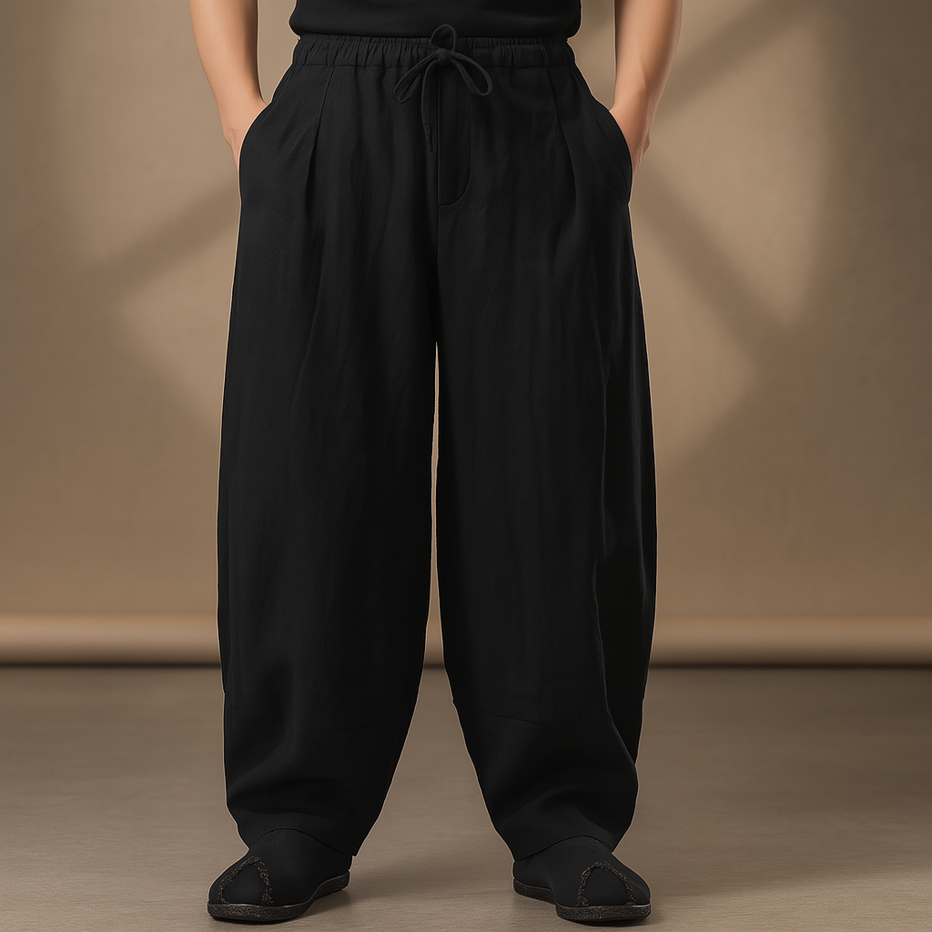 Men's Relaxed Fit Linen Pants - Casual Everyday Wear