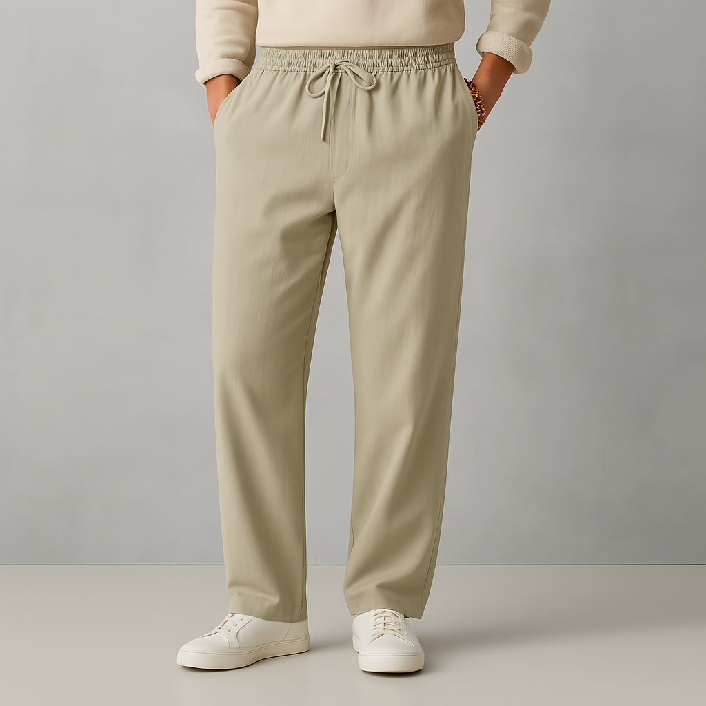 Men's Relaxed Fit Linen Pants - Casual Wear