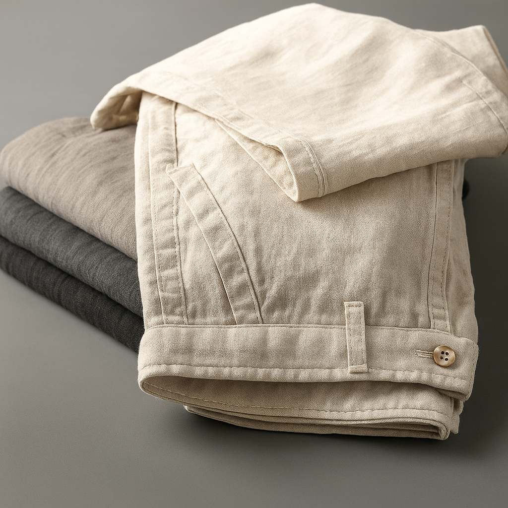 Men's Relaxed Fit Linen Pants - Casual Everyday Wear