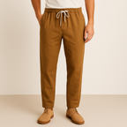 Men's Relaxed Fit Linen Pants - Casual Wear