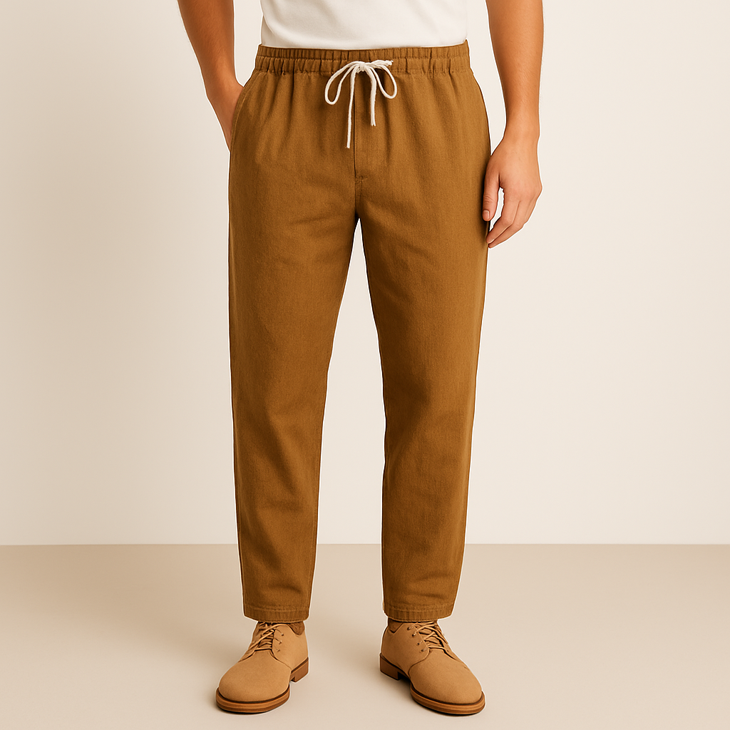 Men's Relaxed Fit Linen Pants - Casual Wear