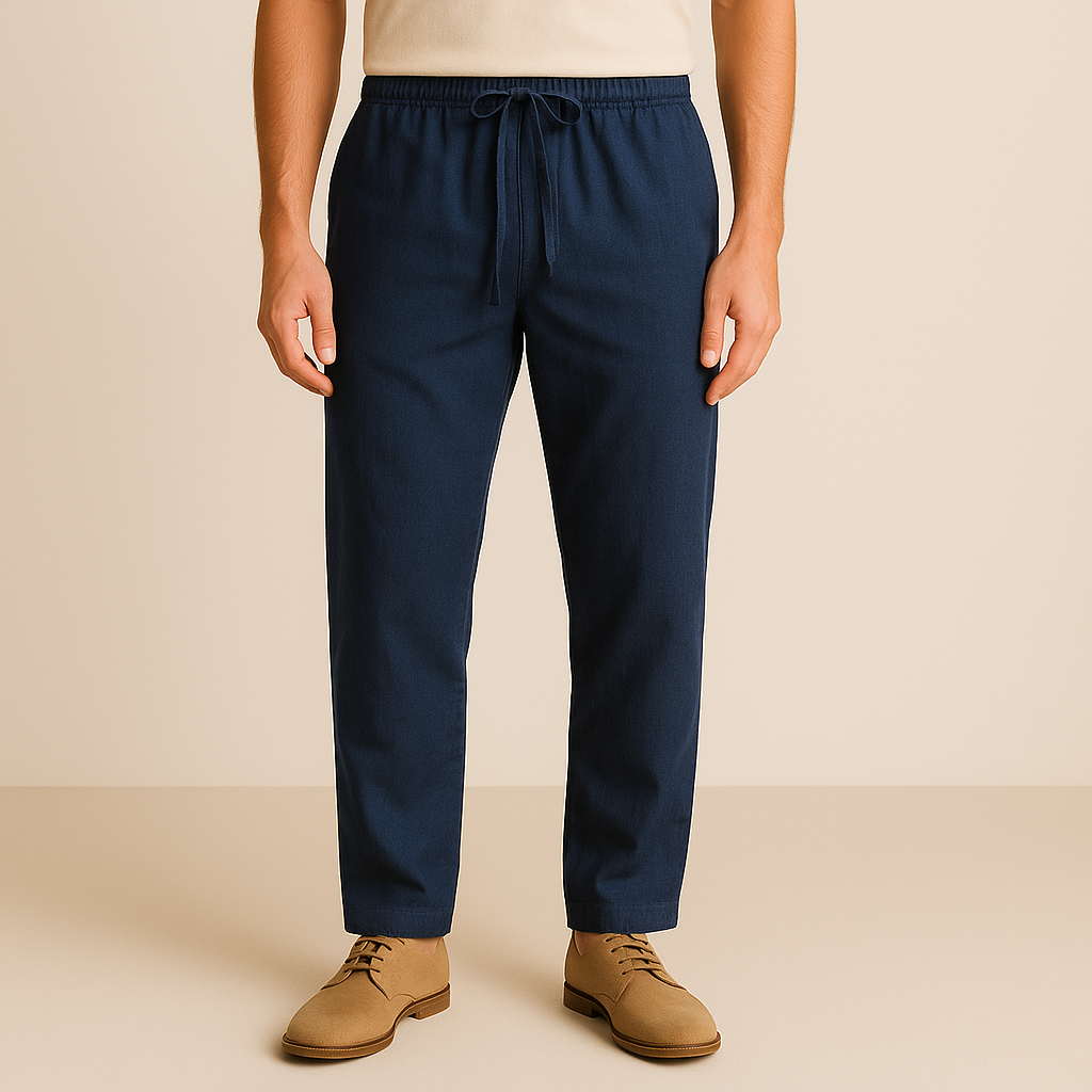 Men's Relaxed Fit Linen Pants - Casual Wear