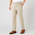 Men's Relaxed Fit Linen Pants - Casual Wear