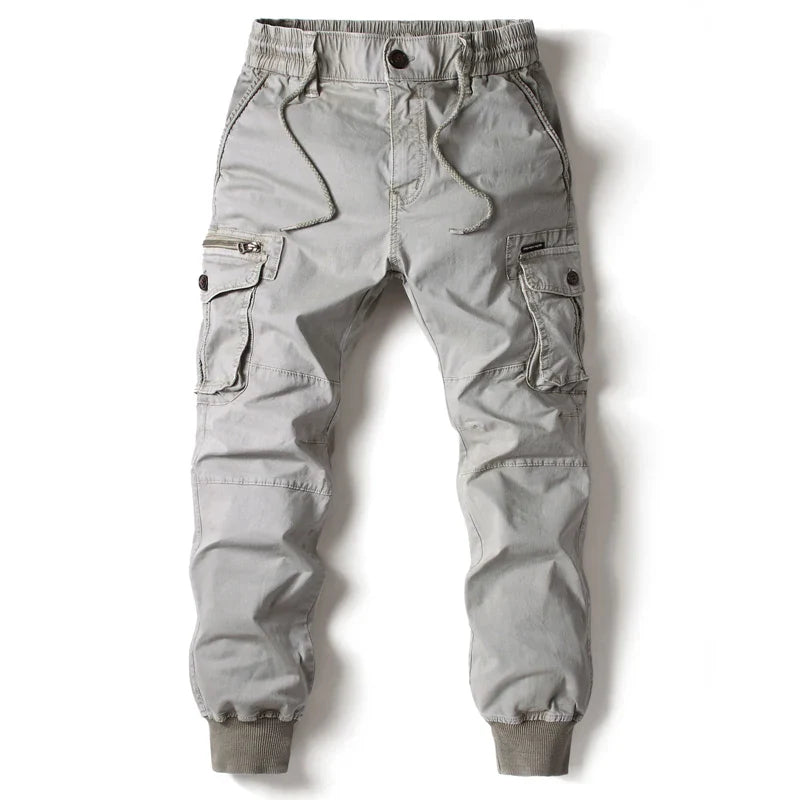 Men's Slim Fit Cotton Cargo Pants - Everyday Casual