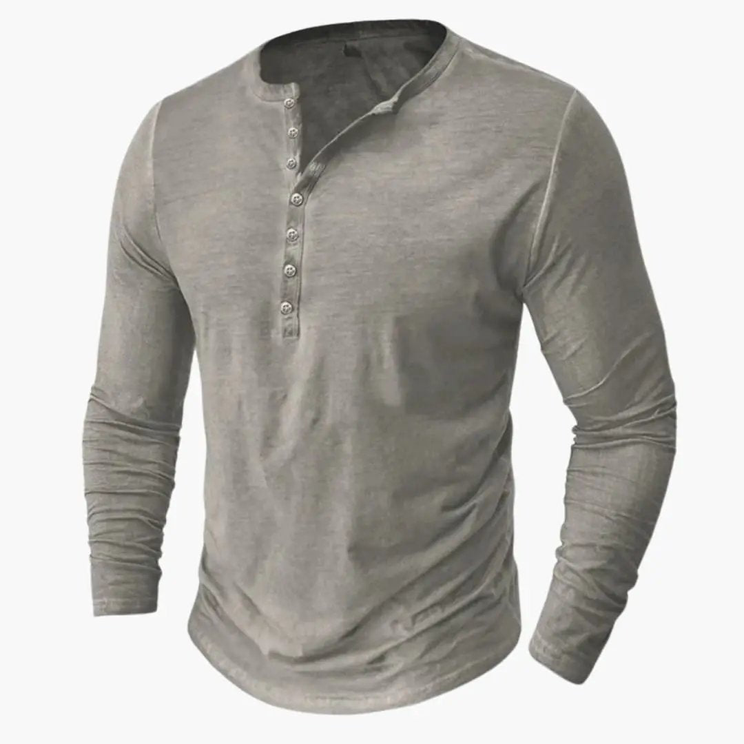 Men's Classic Knit Long Sleeve Shirt - Casual Everyday Wear