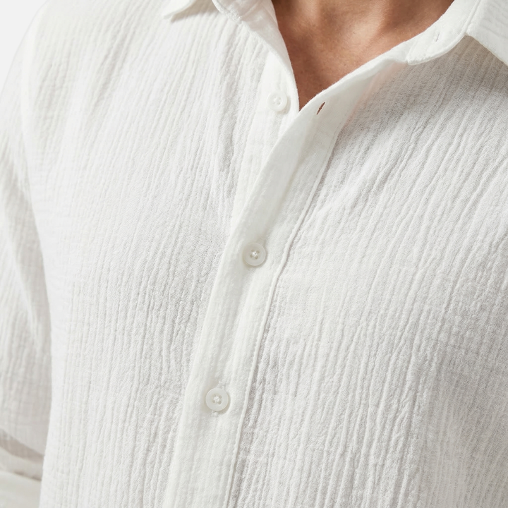 Men's Breathable Linen Button-Down Shirt - Summer Casual Style