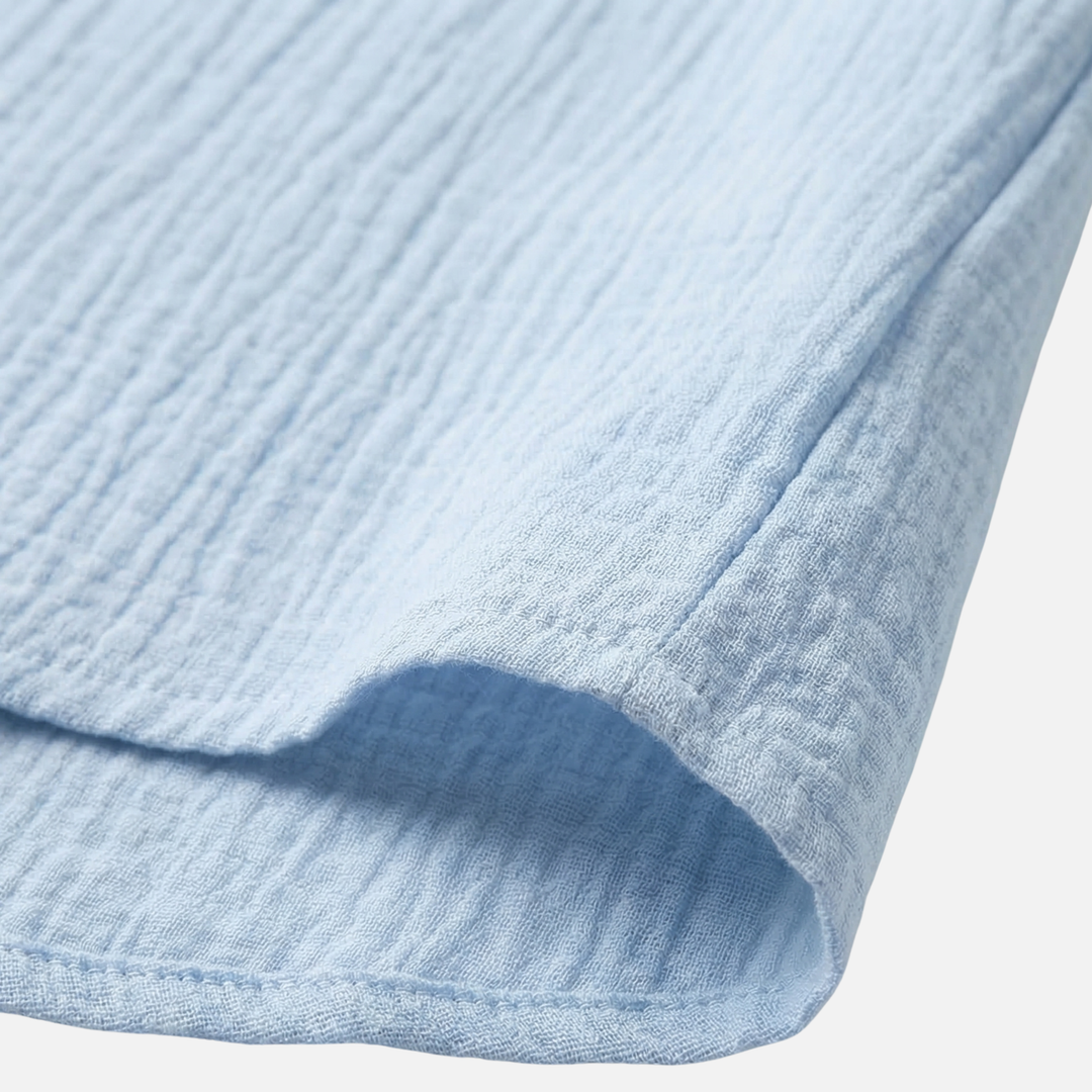 Men's Breathable Linen Button-Down Shirt - Summer Casual Style