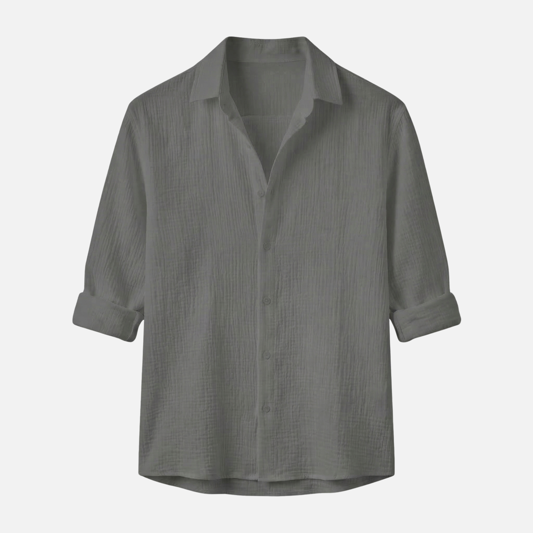Men's Breathable Linen Button-Down Shirt - Summer Casual Style