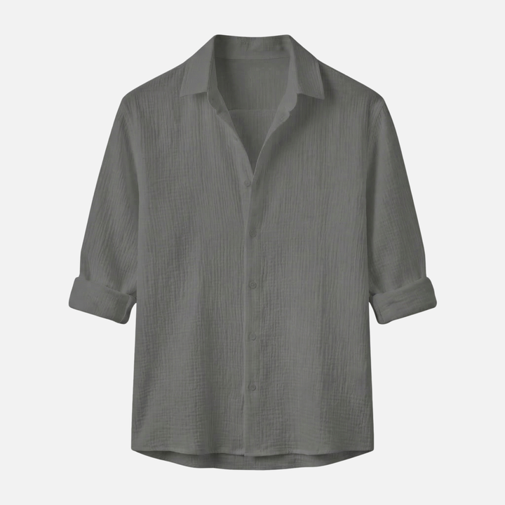 Men's Breathable Linen Button-Down Shirt - Summer Casual Style