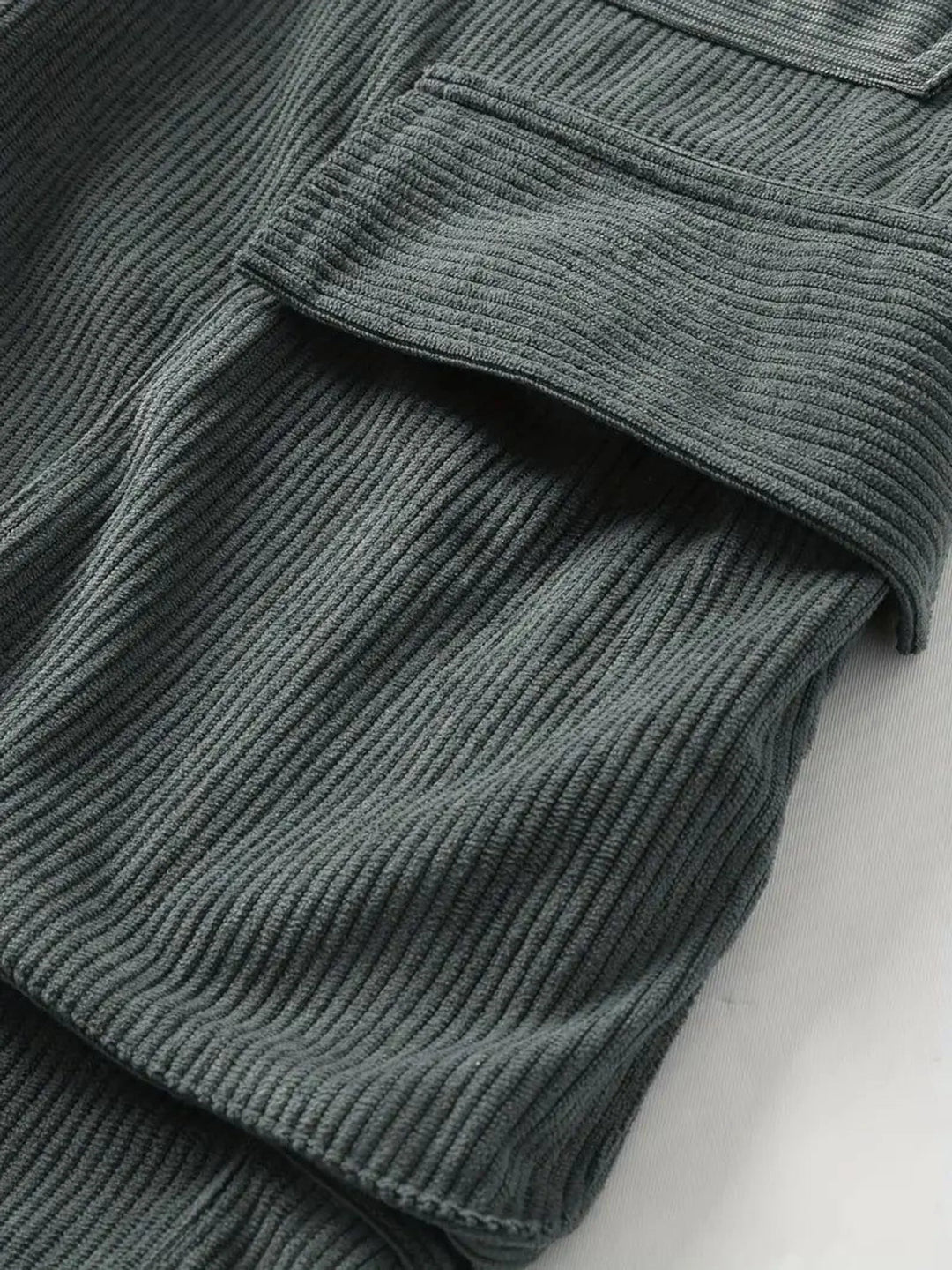 Men's Brown Corduroy Cargo Shorts
