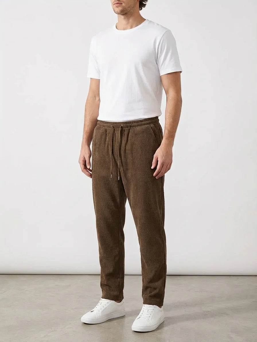 Men's Brown Corduroy Cargo Shorts