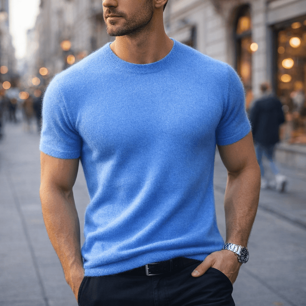 Men's Casual Cashmere T-Shirt - Soft Everyday Wear