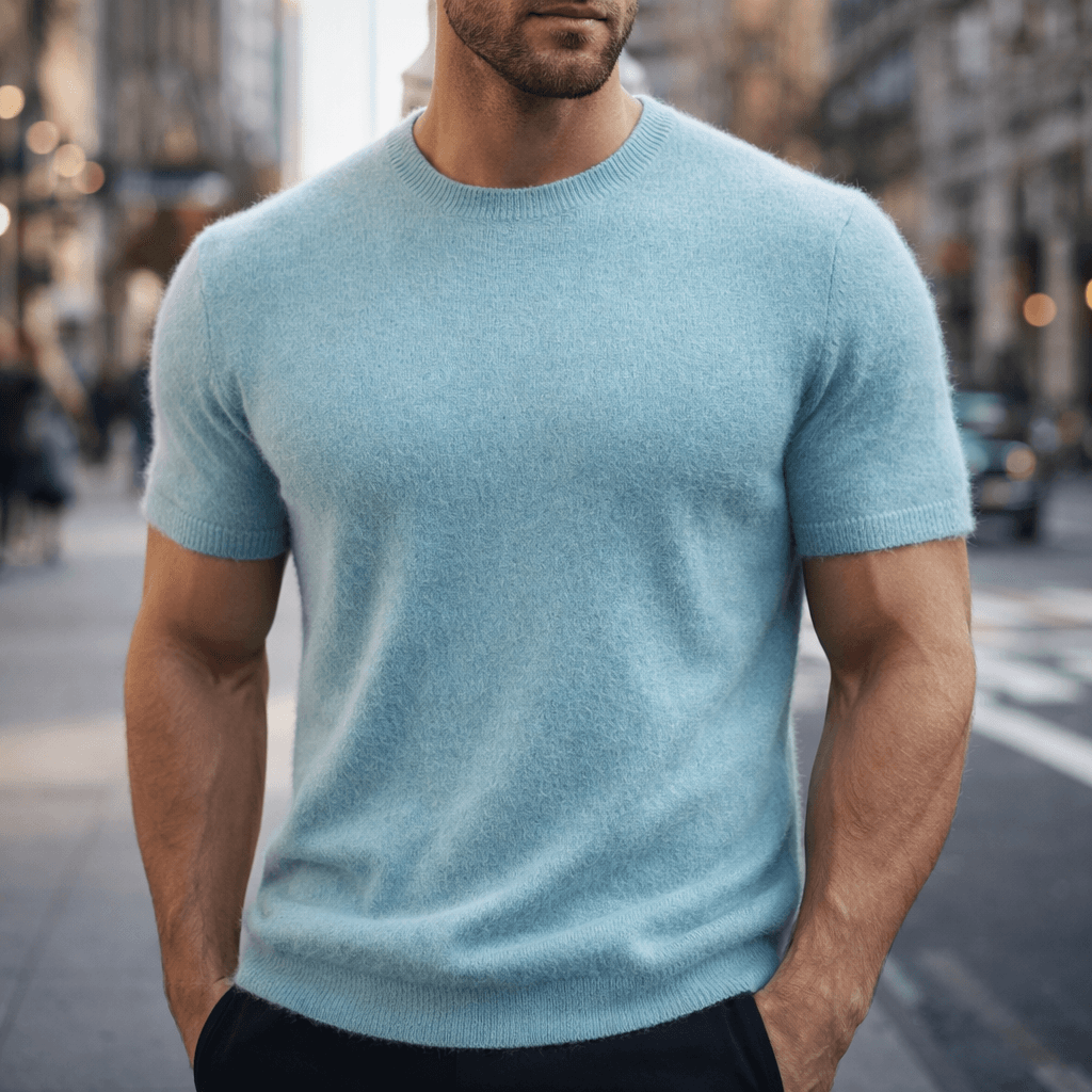 Men's Casual Cashmere T-Shirt - Soft Everyday Wear