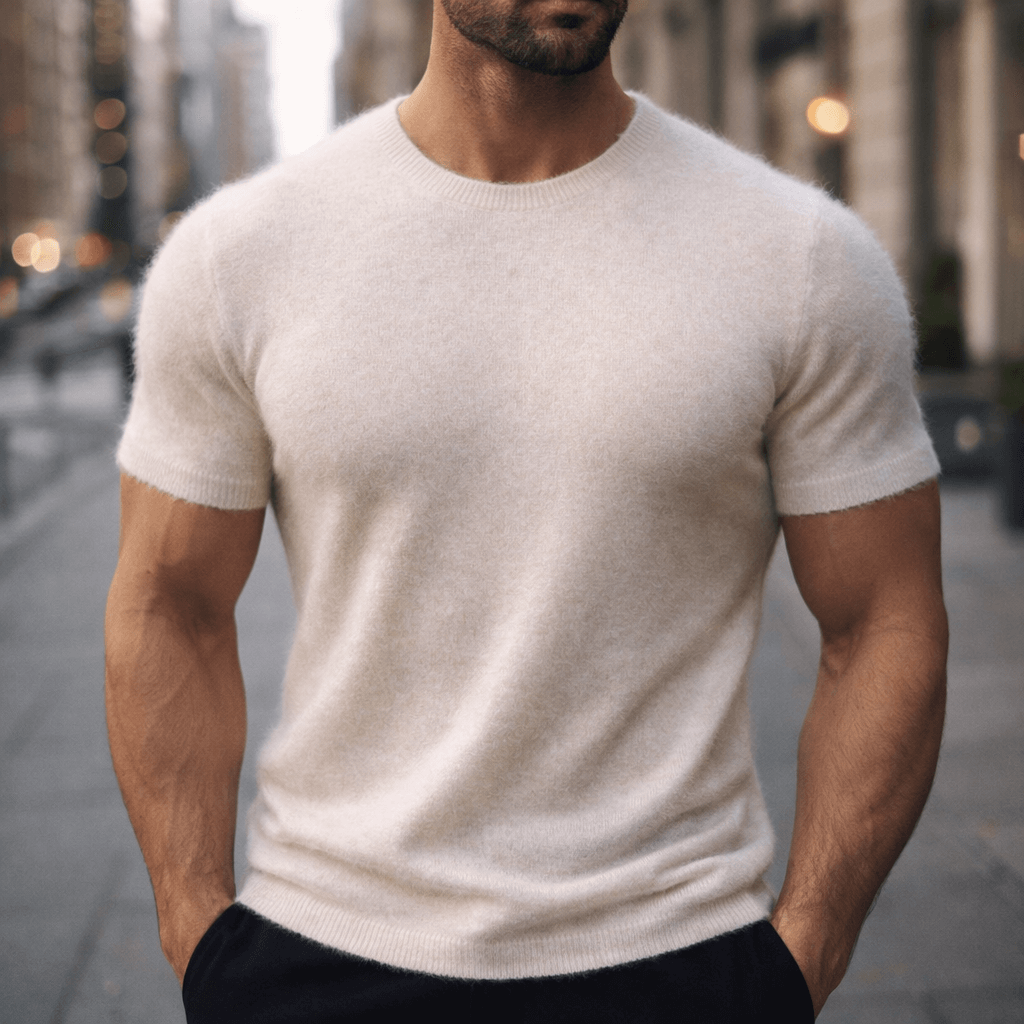 Men's Casual Cashmere T-Shirt - Soft Everyday Wear