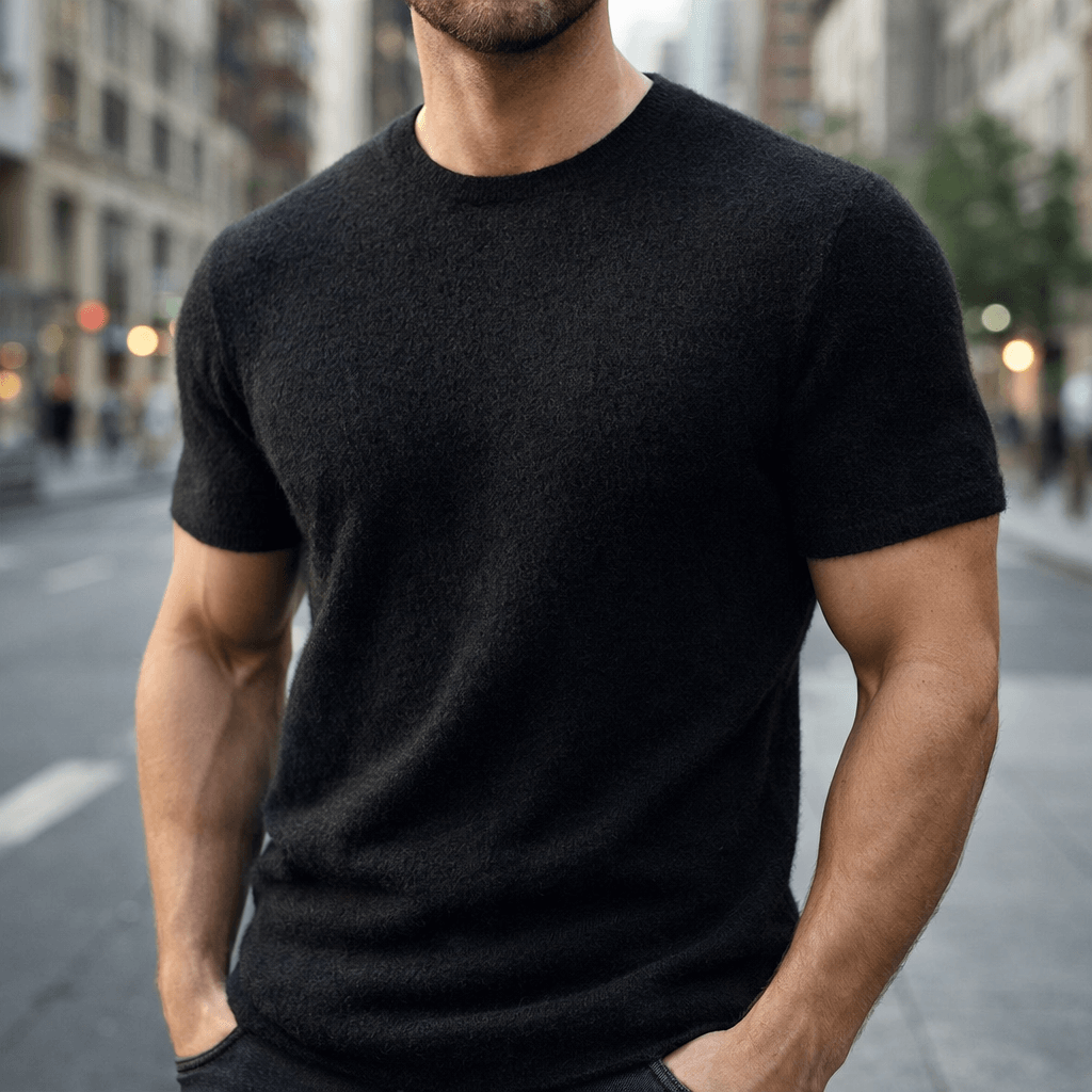 Men's Casual Cashmere T-Shirt - Soft Everyday Wear