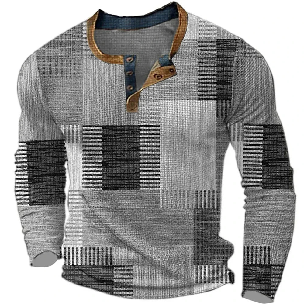 Men's Casual Colorful Cotton Long Sleeve T-Shirt