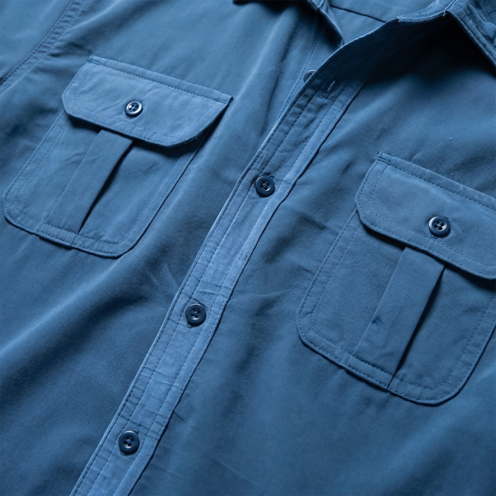Men's Casual Corduroy Shirt with Chest Pockets