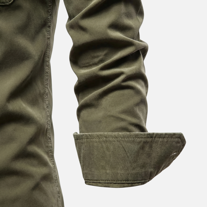 Men's Casual Corduroy Shirt with Chest Pockets