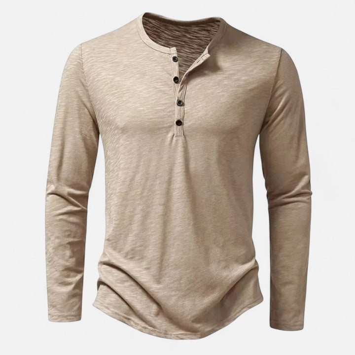 Men's Casual Cotton Long Sleeve T-Shirt - Everyday Comfort