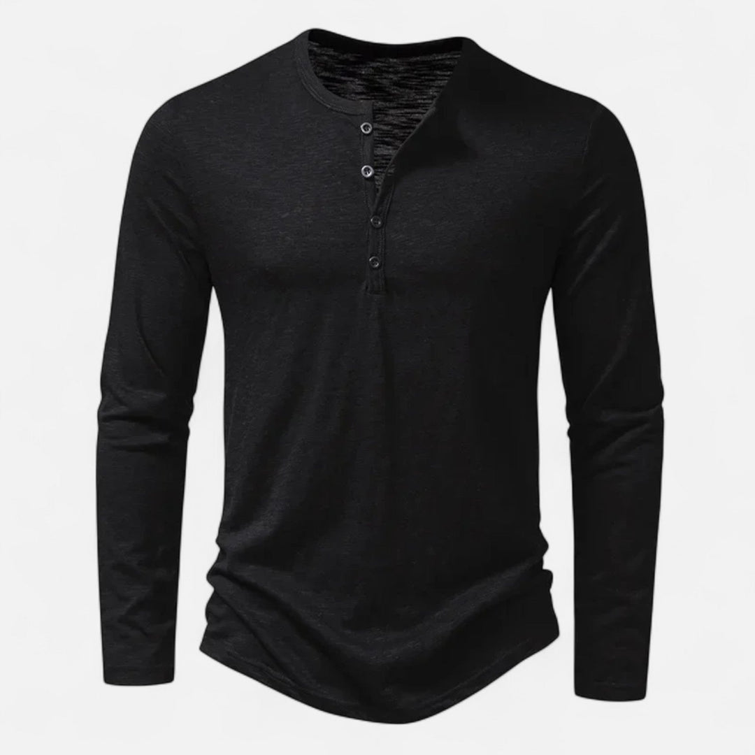 Men's Casual Cotton Long Sleeve T-Shirt - Everyday Comfort