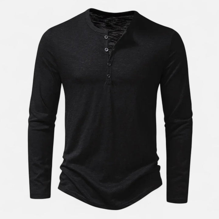 Men's Casual Cotton Long Sleeve T-Shirt - Everyday Comfort