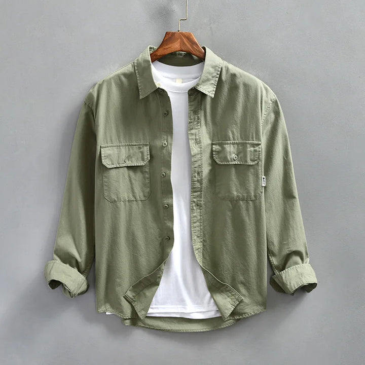 Men's Casual Long Sleeve Button-Up Shirt