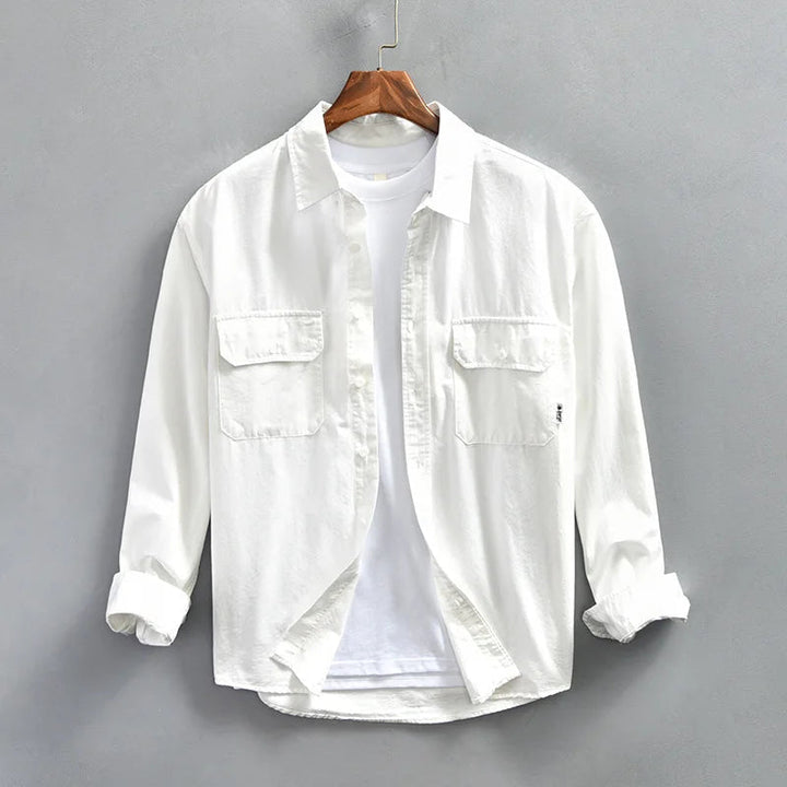 Men's Casual Long Sleeve Button-Up Shirt