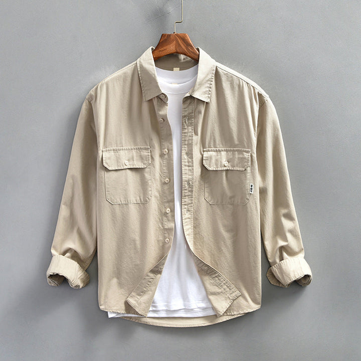 Men's Casual Long Sleeve Button-Up Shirt