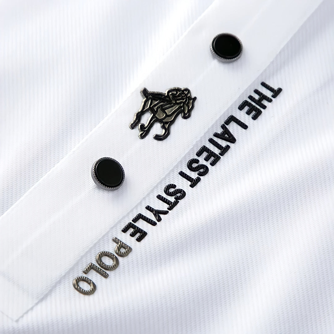 Men's Casual Stretch Cotton Polo T-Shirt - Wrinkle-Free Comfort