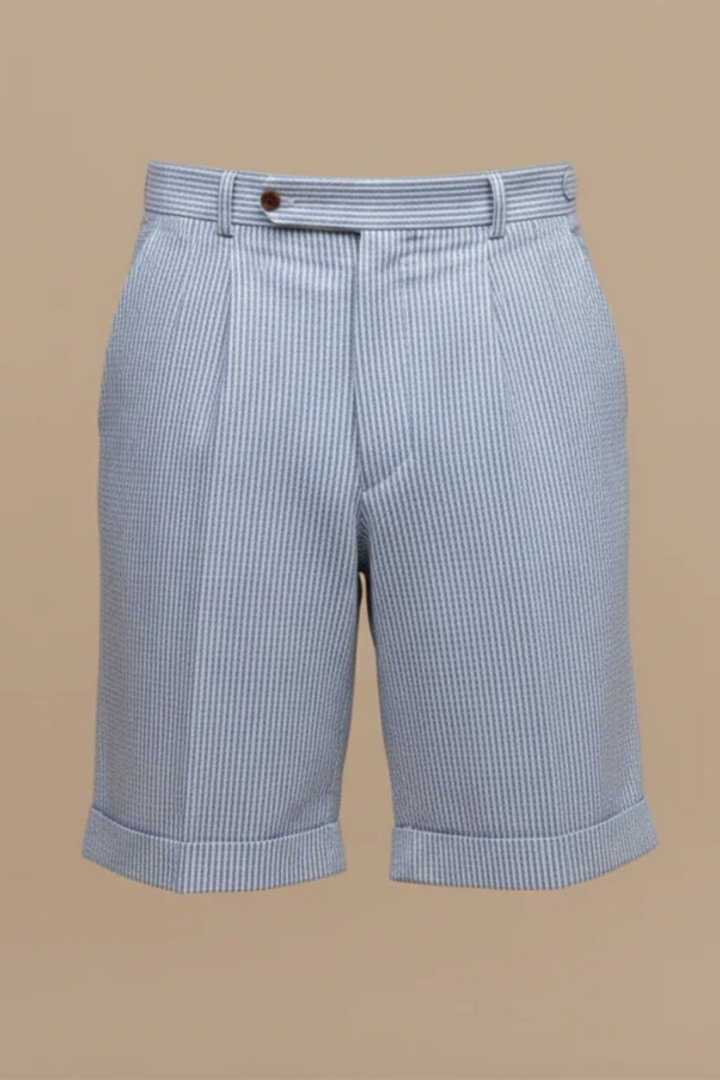 Men's Casual Striped Seersucker Chino Shorts - Summer Style