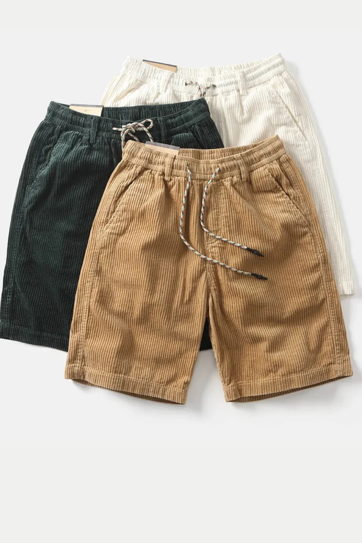 Men's Casual Wide Wale Corduroy Shorts - Summer Comfort