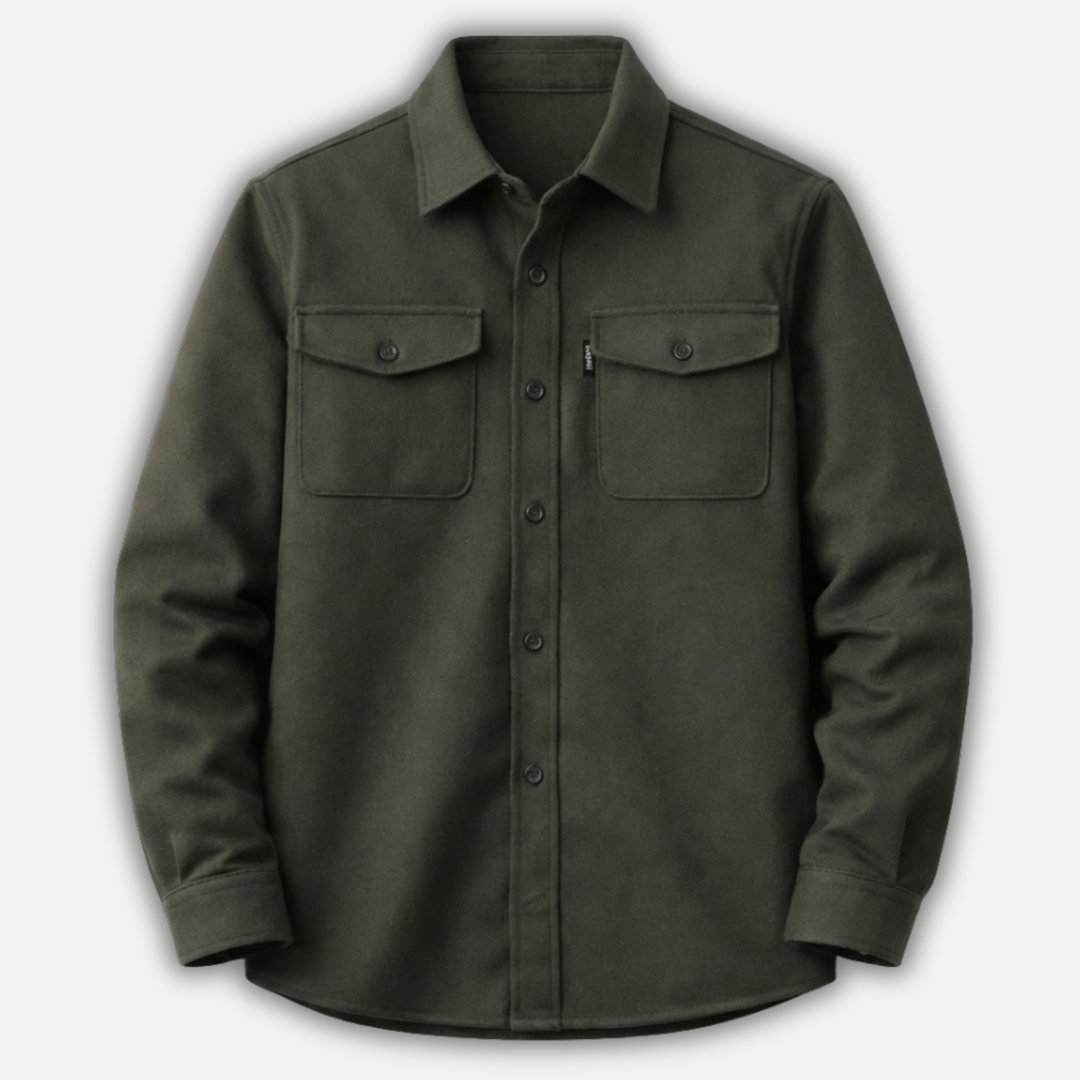 Men's Chest Pocket Button-Up Overshirt