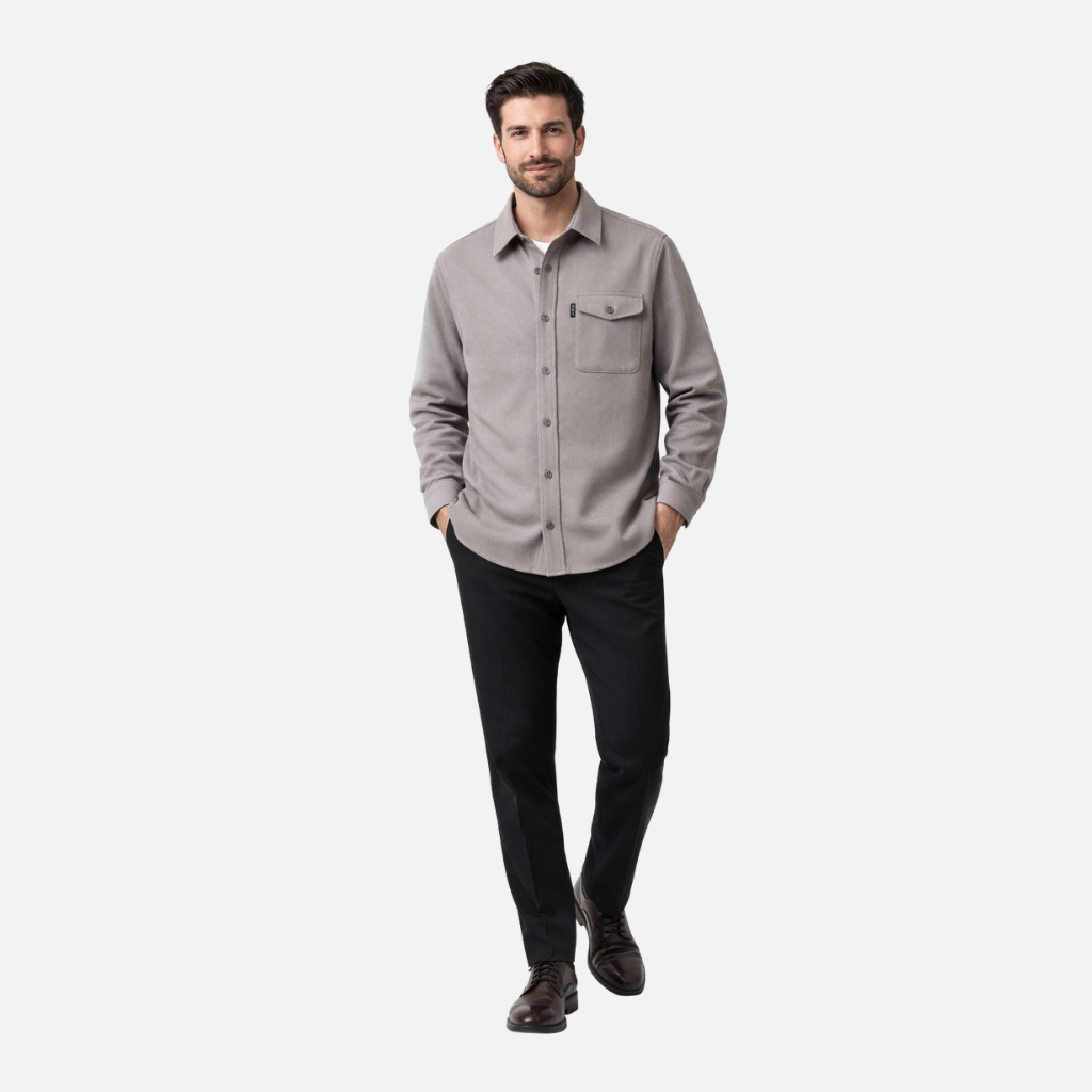 Men's Chest Pocket Button-Up Overshirt