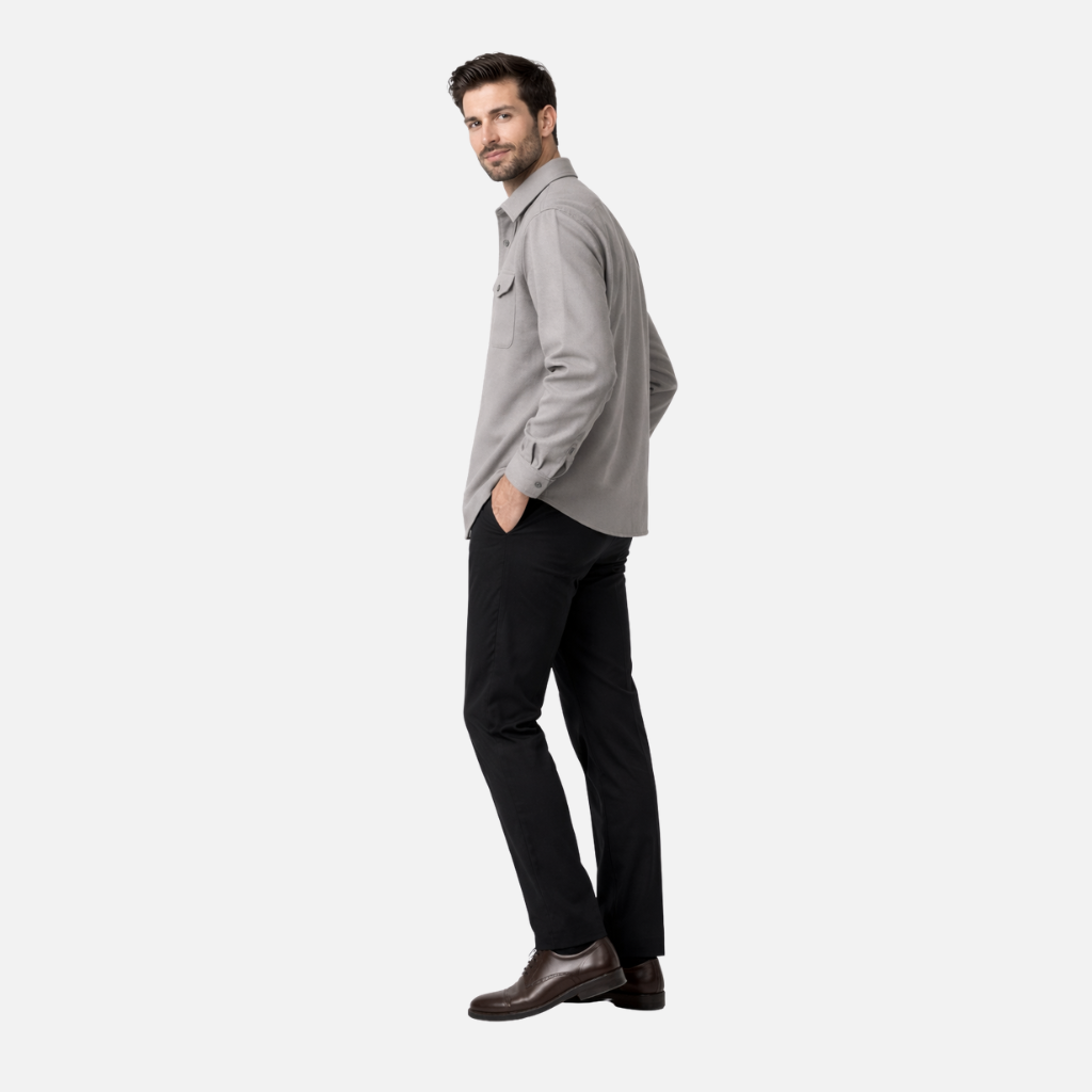 Men's Chest Pocket Button-Up Overshirt