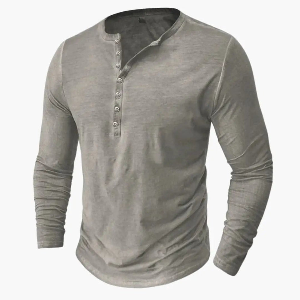 Men's Classic Knit Long Sleeve Shirt - Casual Everyday Wear