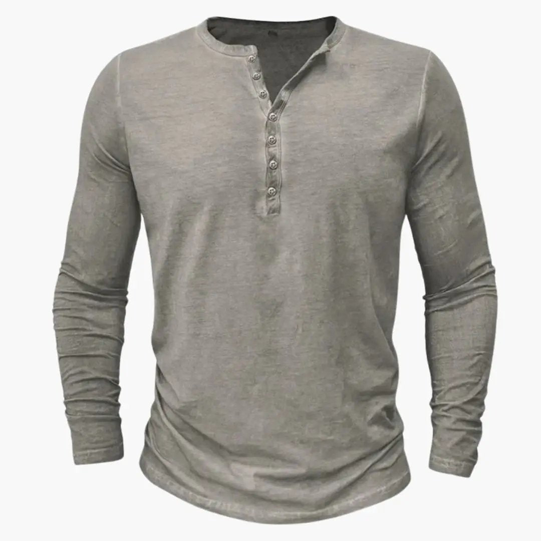 Men's Classic Knit Long Sleeve Shirt - Casual Everyday Wear