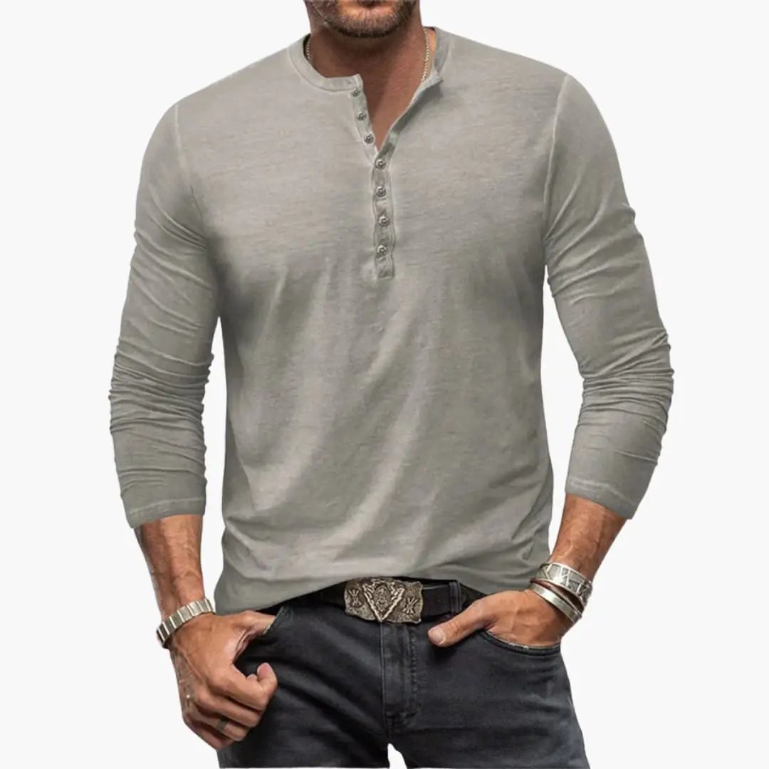 Men's Classic Knit Long Sleeve Shirt - Casual Everyday Wear