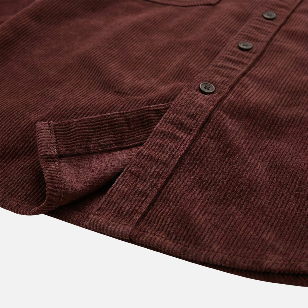 Men's Corduroy Cotton Overshirt with Chest Pockets