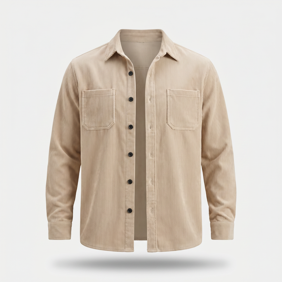 Men's Corduroy Overshirt with Chest Pockets