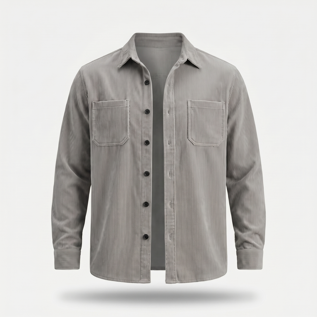 Men's Corduroy Overshirt with Chest Pockets