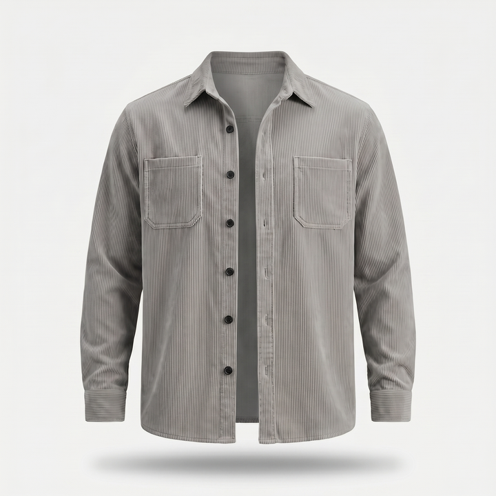 Men's Corduroy Overshirt with Chest Pockets