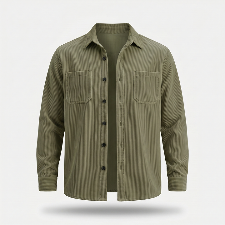 Men's Corduroy Overshirt with Chest Pockets