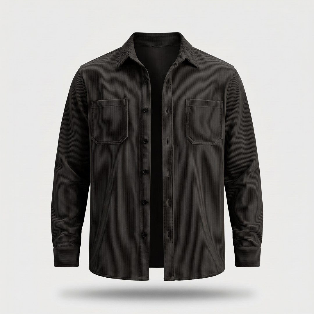 Men's Corduroy Overshirt with Chest Pockets