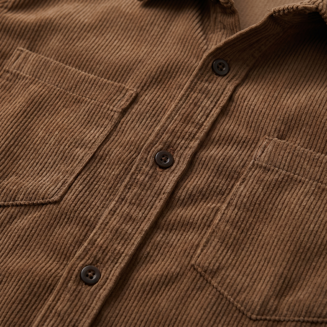 Men's Corduroy Overshirt with Chest Pockets