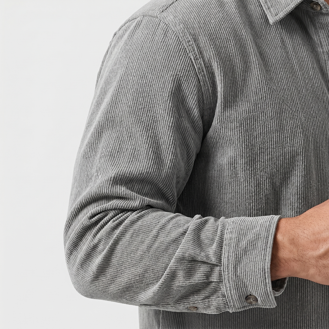 Men's Corduroy Overshirt with Chest Pockets